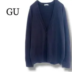 ジーユー GU カーディガン ブラック L 羽織 トップス シンプル 無地