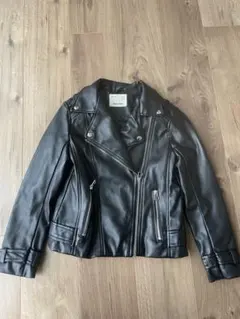 美品　Zara Kids レザー風ライダースジャケット 134cm