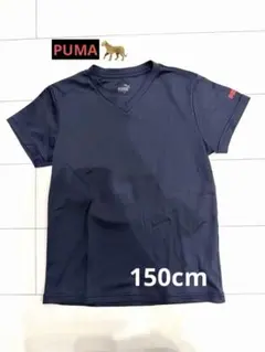 PUMA Vネック ドライTシャツ ネイビー 150cmのサムネイル