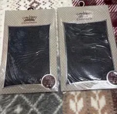 60デニール ブラック ラメ入りストッキング M-L 2点セット