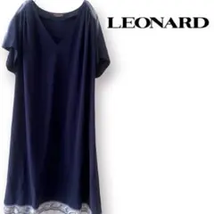 LEONARD 現行タグ 半袖 ワンピース 花柄 フレアのサムネイル