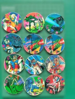 【値引対応不可】ガンダム メンコ 丸型5cm 12枚セット 昭和レトロ