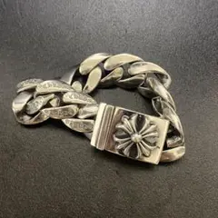 【silver925・gp加工】　タイニー　極太ブレス　フック式　20cm