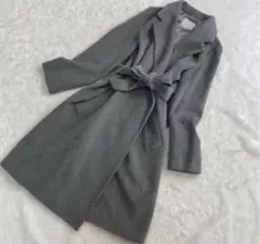 極美品★ユナイテッドアローズ　ダブルフェイス　ロングコート　ベルト　グレー　S位