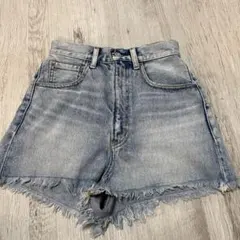 MOUSSY フリンジショートデニム