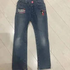 DOUBLE.B ミキハウス刺繍デザイン デニムパンツ 120cm