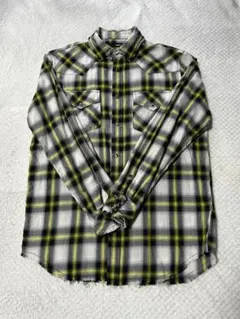 【美品】DIESEL チェック柄 長袖シャツ　オンブレシャツ　ヴィンテージ風