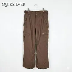 Quiksilverスノーボードパンツ ブラウン M カーゴ 防水10000MMのサムネイル