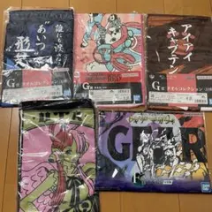 ワンピース一番くじ　キャラクタータオル　5枚セット