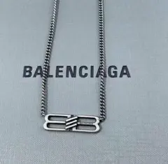 BALENCIAGA バレンシアガ BBロゴ シルバーチェーン ネックレス