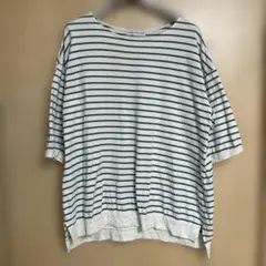 SEASON REASON ボーダー 五分袖 カットソー