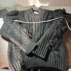 AZUL by MOUSSY フリンジニットセーター Sサイズ