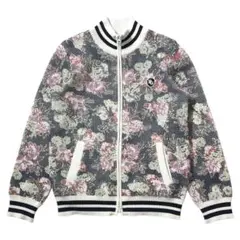 も*り様 パーリーゲイツ ロゴ ワッペン フラワー 総柄 ゴルフ ニット ジャケ