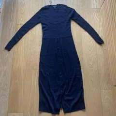 値下げ！！Massimo Dutti 黒 長袖 ニットワンピース