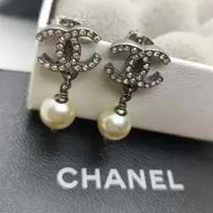 CHANEL✨ ココマーク ピアス　ストーン　パール　揺れる　シャネル　スイング