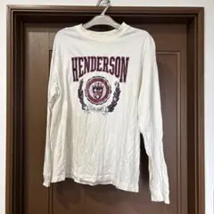 HENDERSON クレストデザイン 長袖　Tシャツ　メンズ　Mサイズ