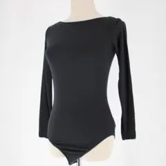 【美品 日本製 社交ダンス衣装】ブラック CHACOTT レオタード トップス