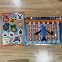 パペットスンスン クリアポーチ シール ぷちローセット スシロー コラボ