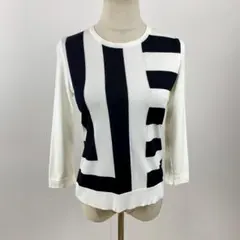 訳有 pierre cardin ピエールカルダン ニット トップス 幾何学模様