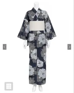浴衣セット ネイビー 花柄 （色々セット、下記ご覧下さい）