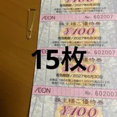 クリップ　+ 15枚☀️イオングループ株主優待券