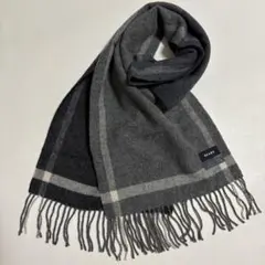 人気✨BEAMS ウールマフラー グレー チェック柄 メンズ レディース