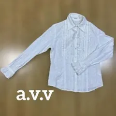 a.v.v ミッシェル・クラン レース ブラウス コットン100%