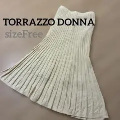 TORRAZZO DONNA アイボリー ニット プリーツロングスカート