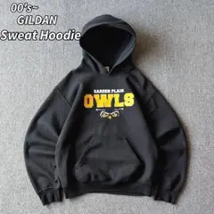 00s~ OWLS ギルダン スウェット パーカー ブラック S 古着