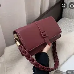 temu ショルダーバッグ 取り外し可能 レッド