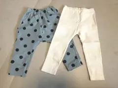 【GUユニクロ】レギンス2点セット(90cm)