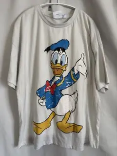 ドナルドダック プリント Tシャツ Lサイズ