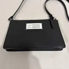 Maison Margiela レザー ショルダーバッグ ブラック