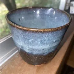 【訳ありカケあり】萩焼　青萩　山根青玩　蕎麦猪口　焼酎　コーヒー　金継ぎ