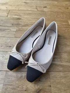 ZARA BASIC バレエシューズ バイカラーのサムネイル