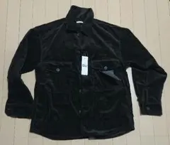 GU オリーブ コーデュロイCPOシャツジャケット