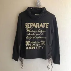 平成ギャルロンT ギミック y2kフェアリーグランジバードコアダークコア英字ロゴ