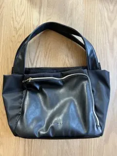 ブラック トートバッグ 合成皮革