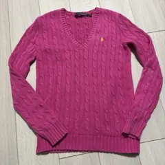 Ralph Lauren Sport ピンク Vネックセーター S