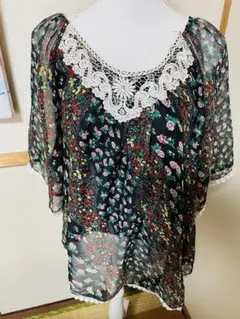 胸元編み込みチュニック❤️ 大きいサイズ ぽっちゃりさん