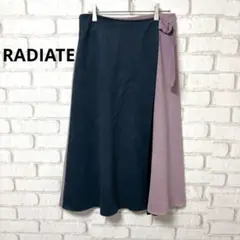 RADIATE ロングフレアスカート スエード生地 ベルト付き