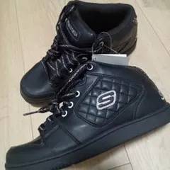 【値下げ】SKECHERS 黒 24.5cm 新品 ラインストーン