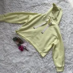 MAGLIA STELLA イエローフードクロップドスウェット