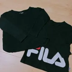 FILA ブラック 長袖カットソー 110 2点セット