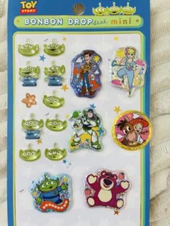 ボンボンドロップシール　エイリアン　mini トイストーリー　フレークステッカー