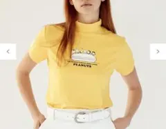 新品タグ付き23区×PEANUTS コラボ イエロー ゴルフシャツ