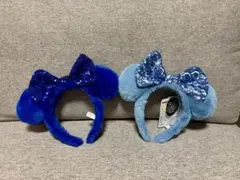 ディズニーカチューシャ 青 水色 2点セット