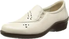 新品箱付アキレスソルボ本革カジュアルウォーキングアイボリーメタ24.5 cm3E