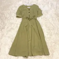 【Mystrada】人気⭐️美品オリーブグリーンロングワンピース 36 （S相当）
