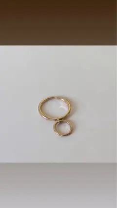 【ete】K10PG 地金デザインリング